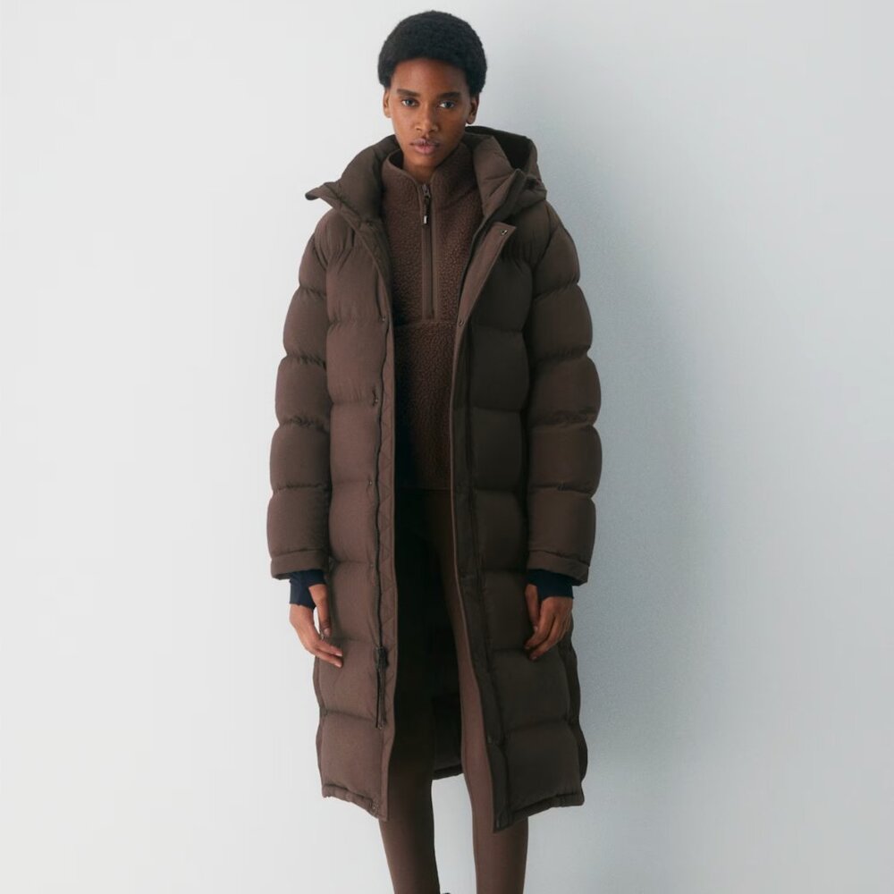 Aritzia Super Puff Long in Brown EUC